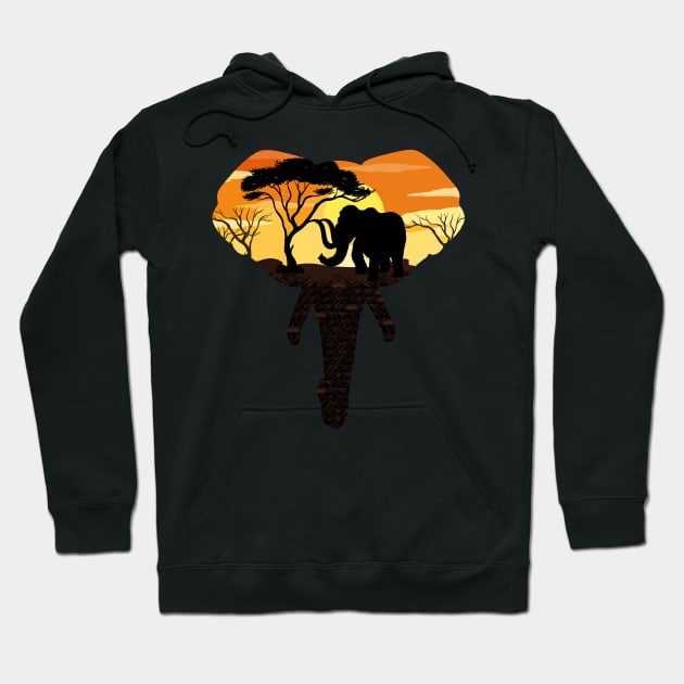 Elephant Afrika outdoors Hoodie by InfiniteZone